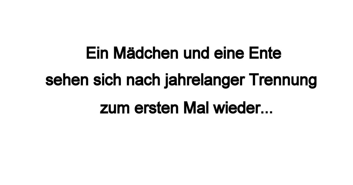 Wiedersehensfreude einer Ente